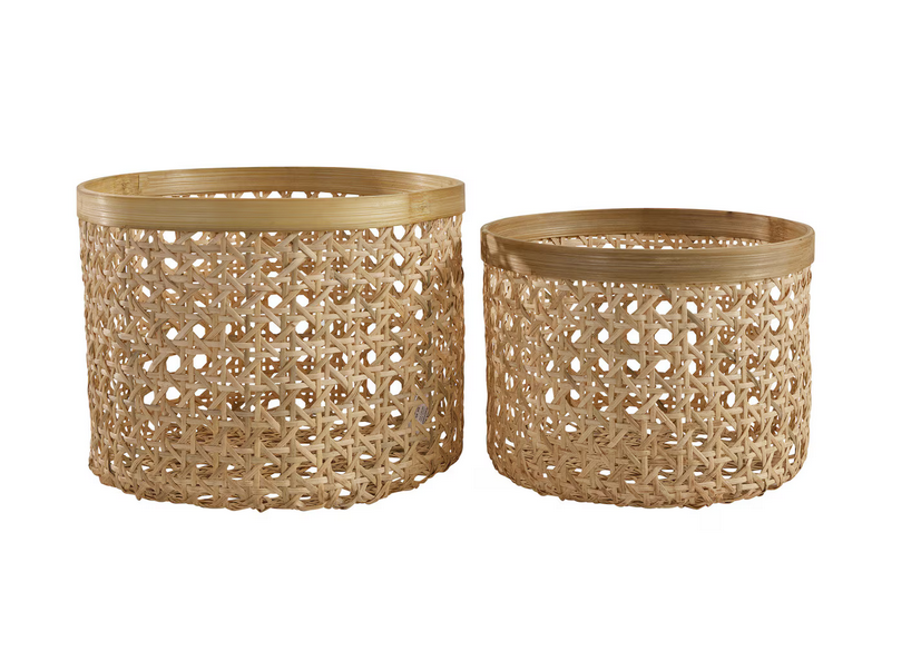 Cane Baskets (Set of 2)