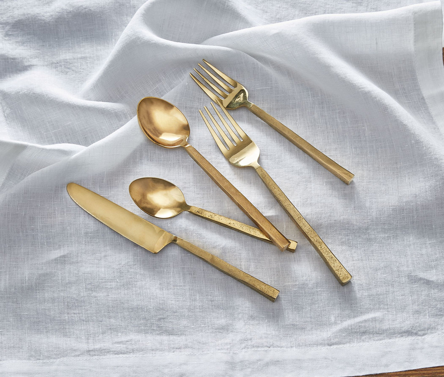 Textured Gold Flatware 20-Piece Set